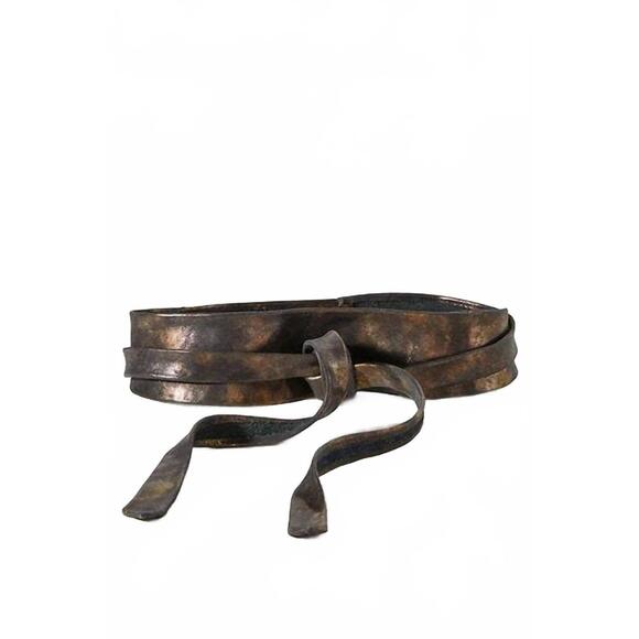 NEW ADA COLLECTION women's wrap belt in midnight bronze black